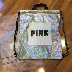 VS Pink drawstring backpack bag NWT
